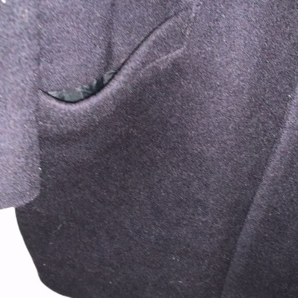 Perry Ellis Mens Wool Blend Coat Size M Navy Blue - Picture 7 of 8
